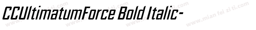 CCUltimatumForce Bold Italic字体转换